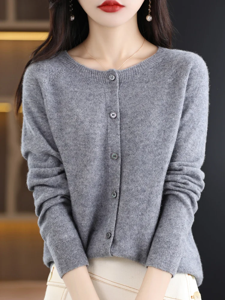 Knit Merino Wool Cardigan