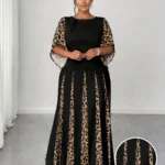 Elegant Leopard Print Maxi Dress — Image 3