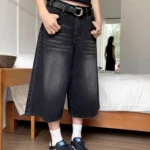 Retro Denim High-Waisted Shorts