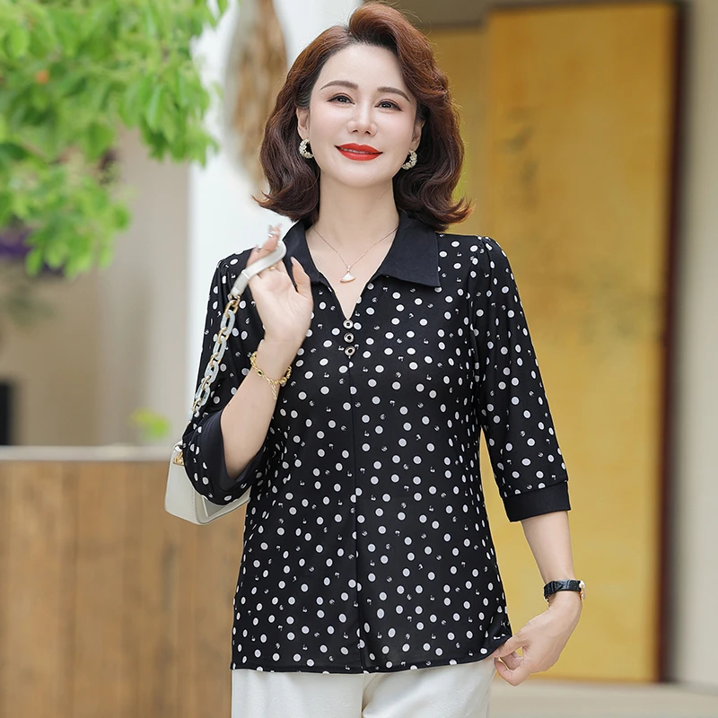 Summer Shirt with Turn-Down Collar