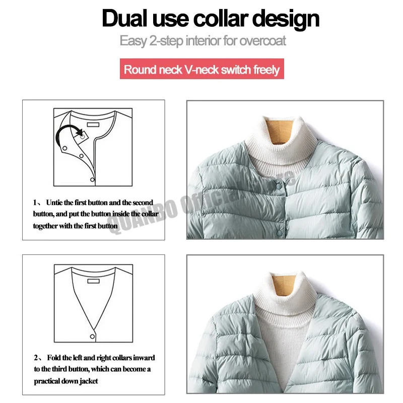 V-Neck Down Jacket