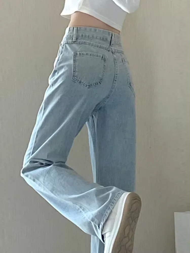 Vintage Autumn Straight Denim Pants