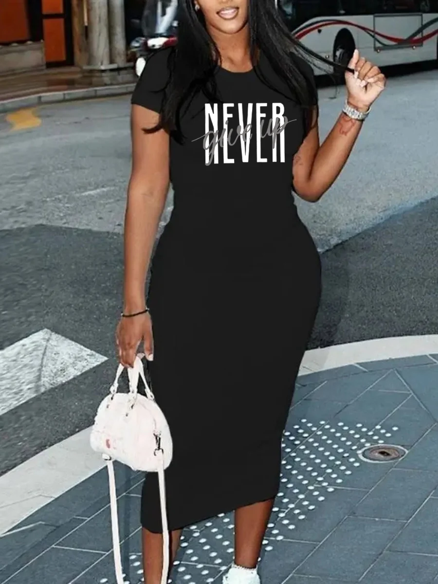 Short Sleeve Long T-Shirt Dress