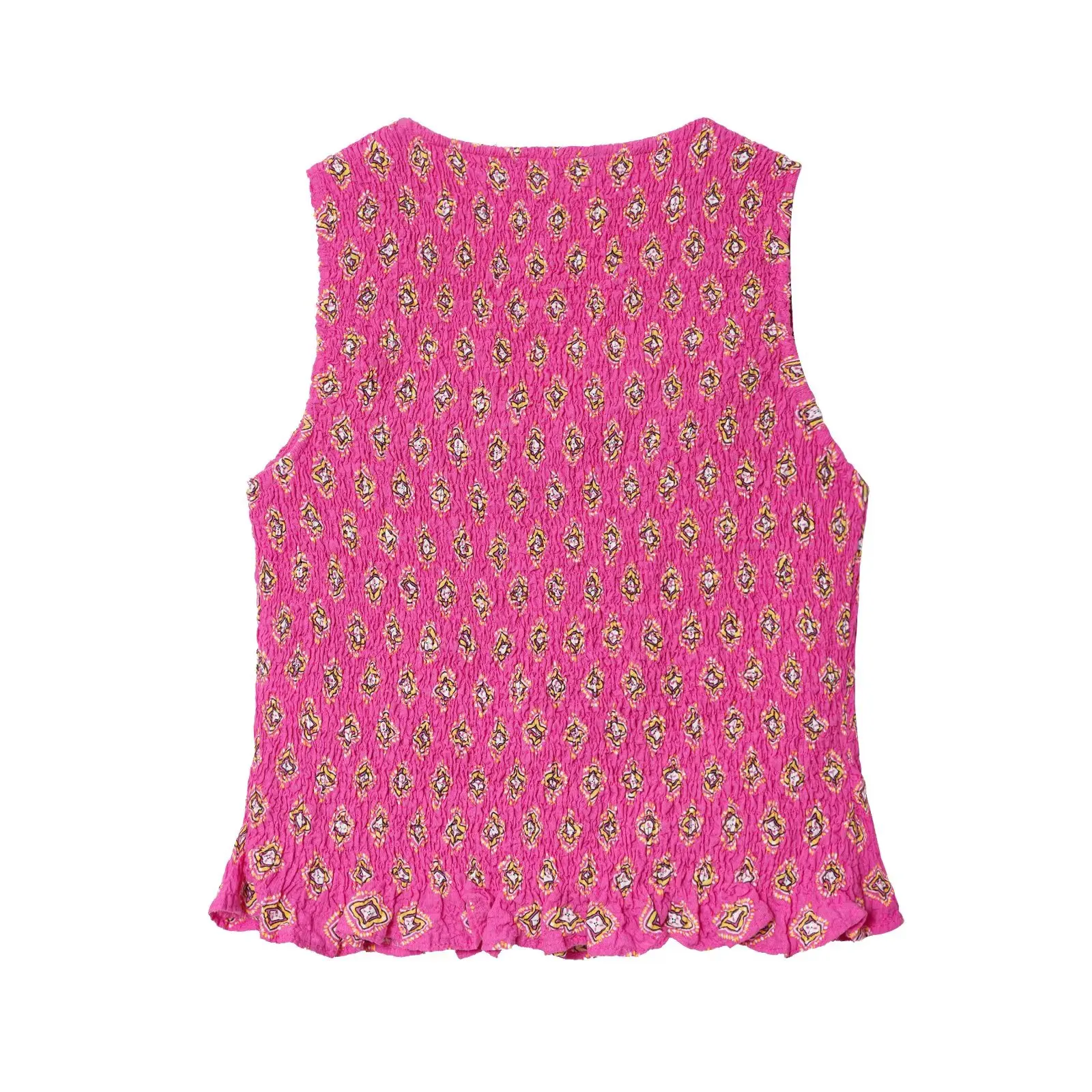 2-Piece Textured Set: Sleeveless Top and Pants