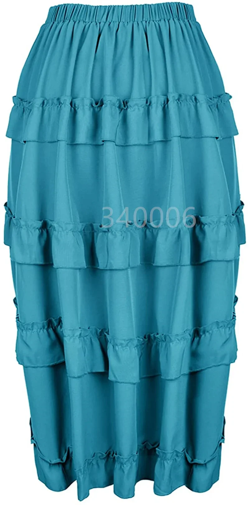 Gothic-Style Skirt with Asymmetric Ruffles