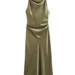Strappy Satin Midi Dress — Image 2