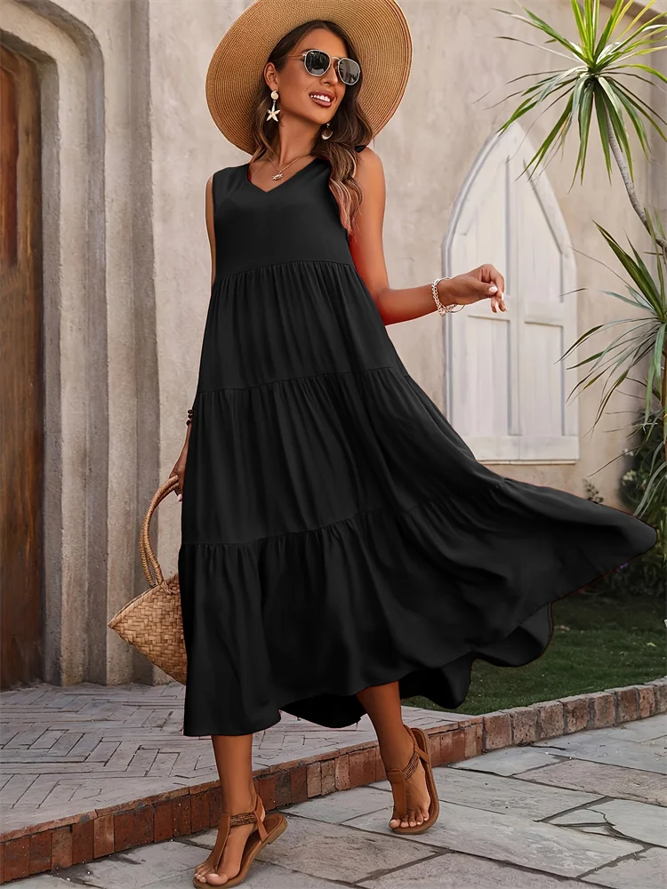 Elegant Yellow Summer Dress