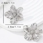 Elegant Flower Clip-On Earrings — Image 5