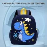 Kindergarten Bag with Small Dinosaur Print — Image 2