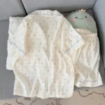 Polka Dot Cotton Short Sleeve Pajamas — Image 2