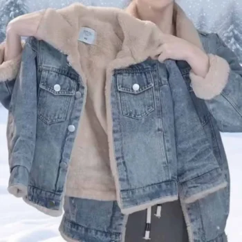 Girls' Winter Denim Jacket