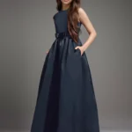 Girls' Open-Back Formal Dress
