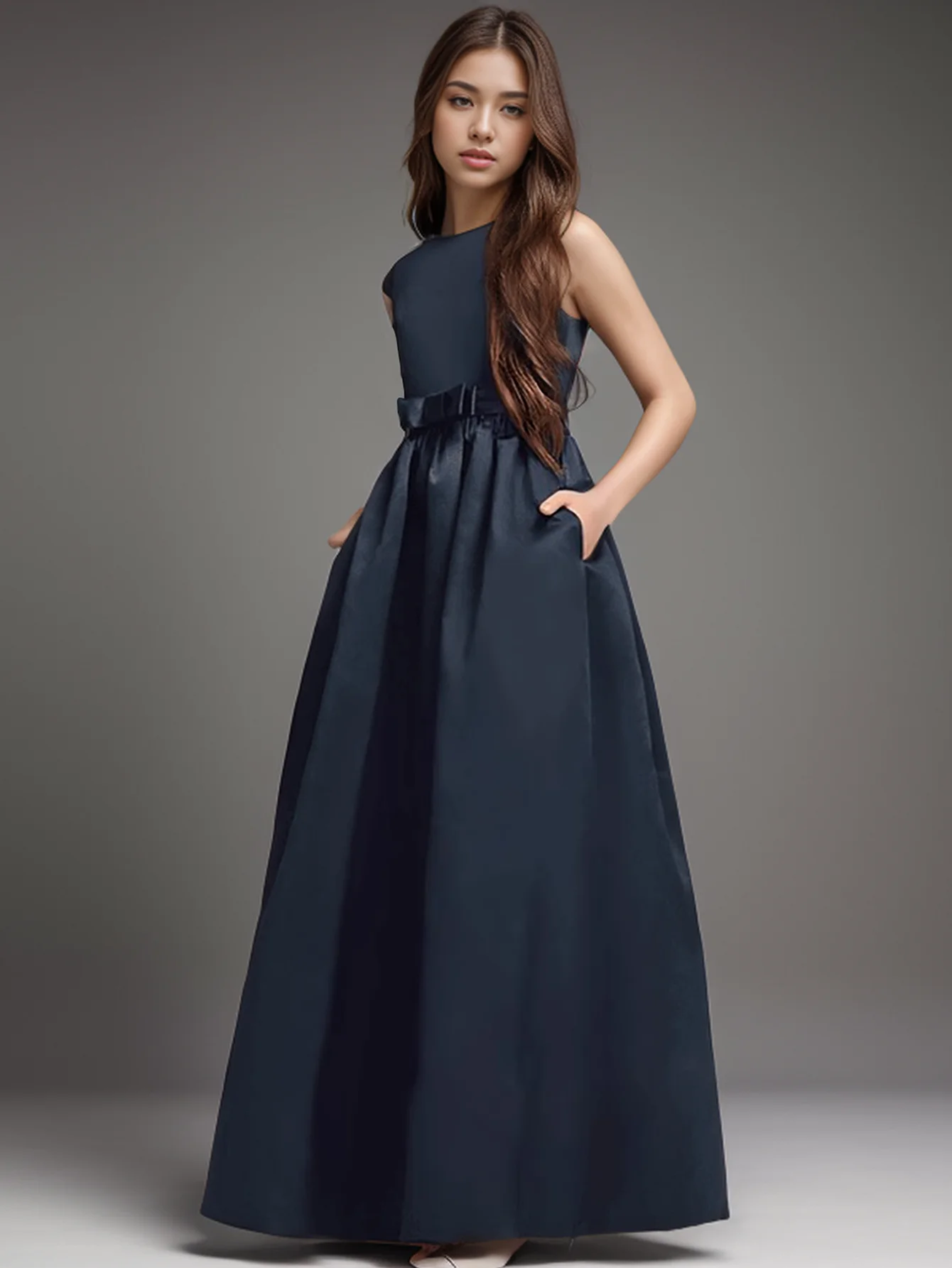 Girls' Open-Back Formal Dress