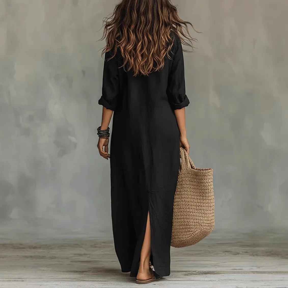 Oversized Long Sleeve Maxi Dress