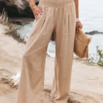 Casual Beach Pants with Drawstring