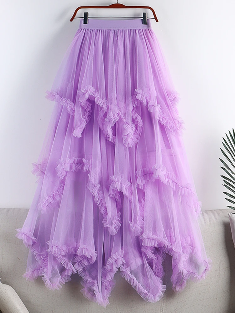 Long Tulle Tutu Skirt for Summer