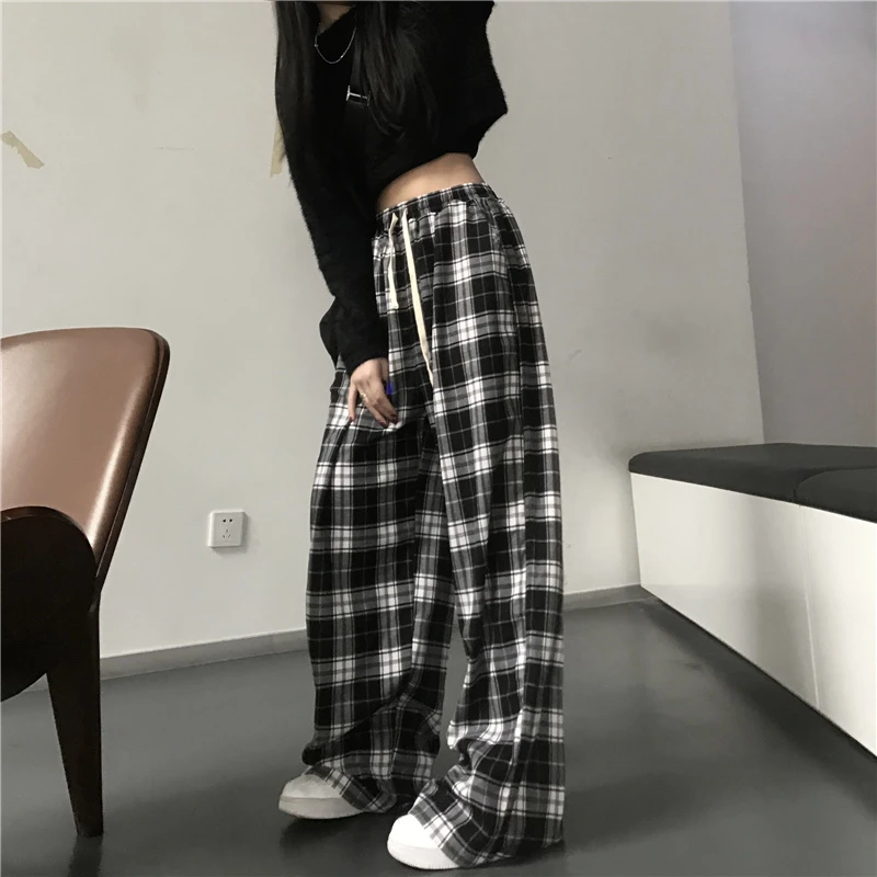 Casual Plaid Pants