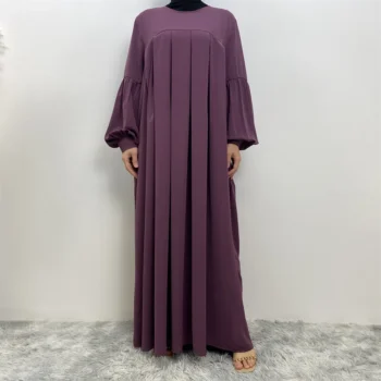 Elegant Round Neck Turkish Dress