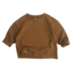 Baby Long Sleeve Solid Cotton T-Shirt — Image 5