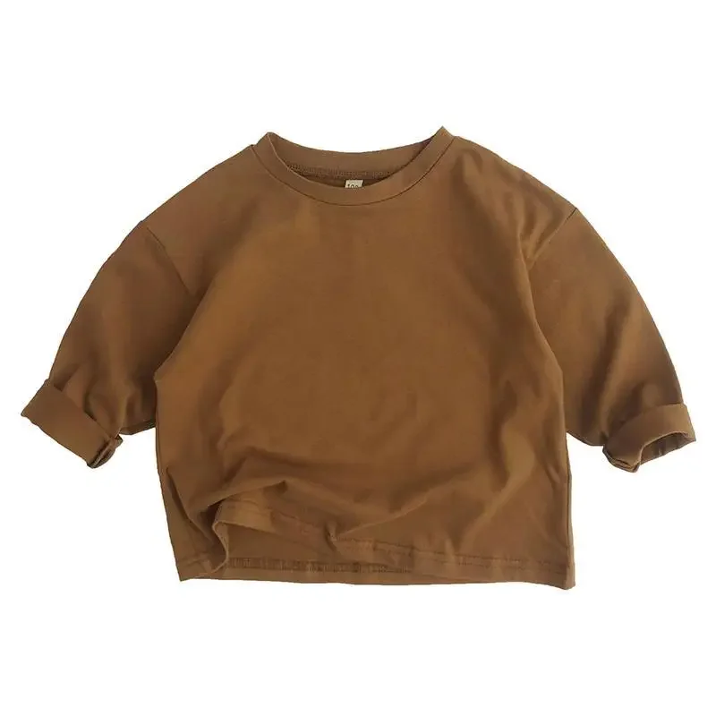 Baby Long Sleeve Solid Cotton T-Shirt