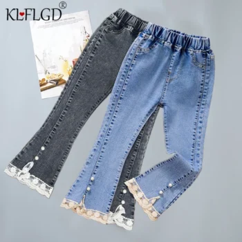 Girls' Korean-Style Autumn Jeans