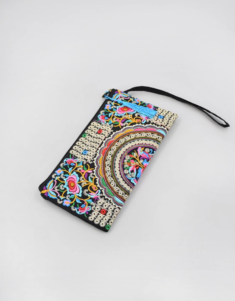 Heritage-Style Embroidered Long Wallet — Image 25