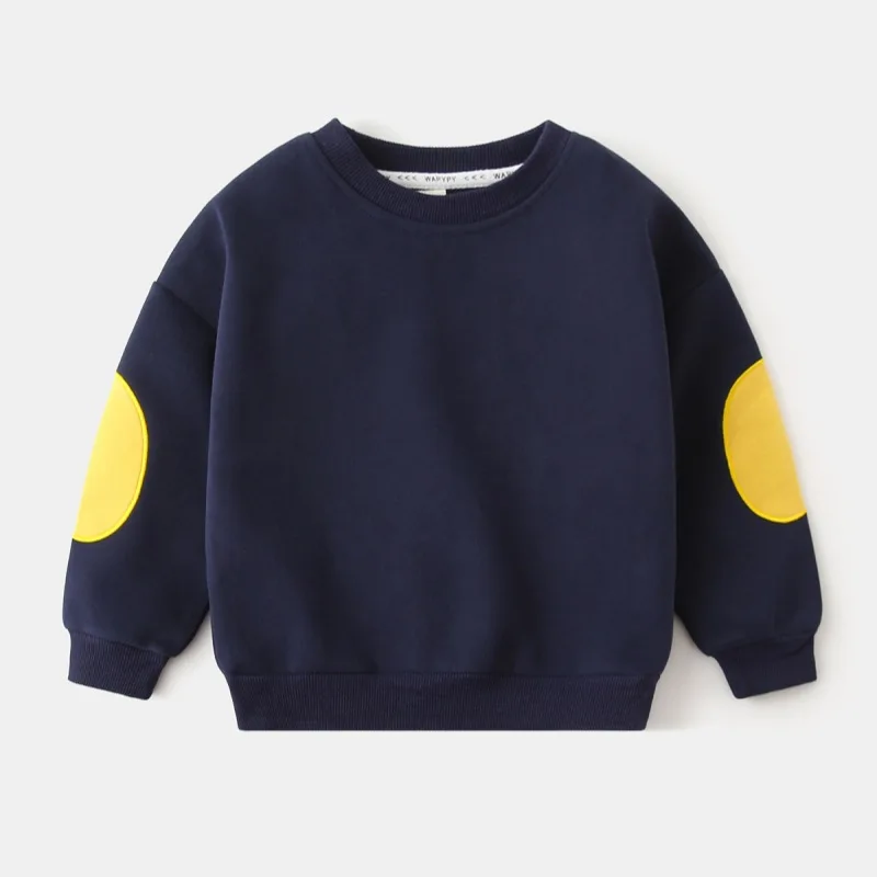 Girls' Solid Round Neck Sweatshirt