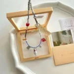 Cute Dalmatian Dog Beaded Necklace — Image 2