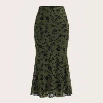 Long Dark Green Skirt