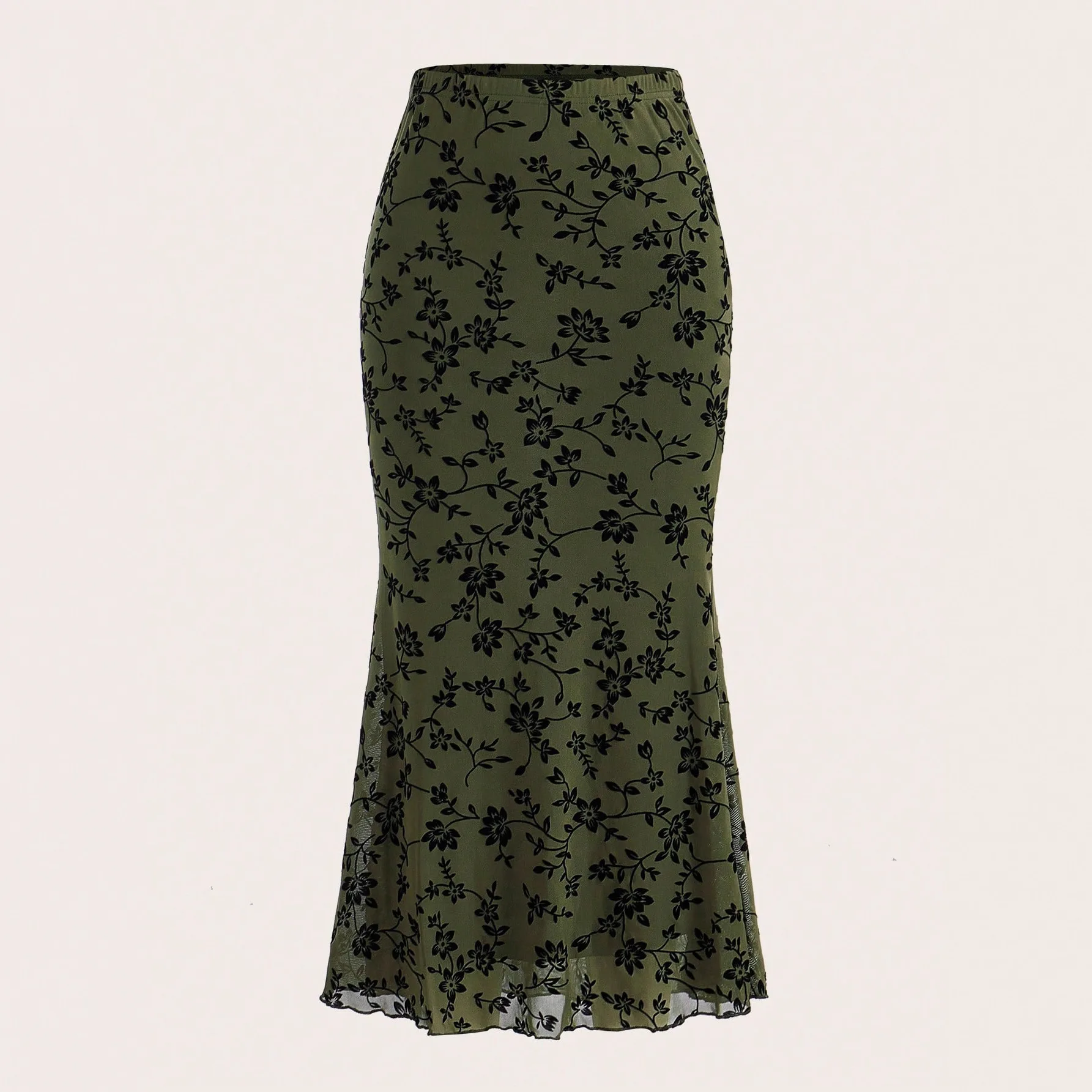 Long Dark Green Skirt