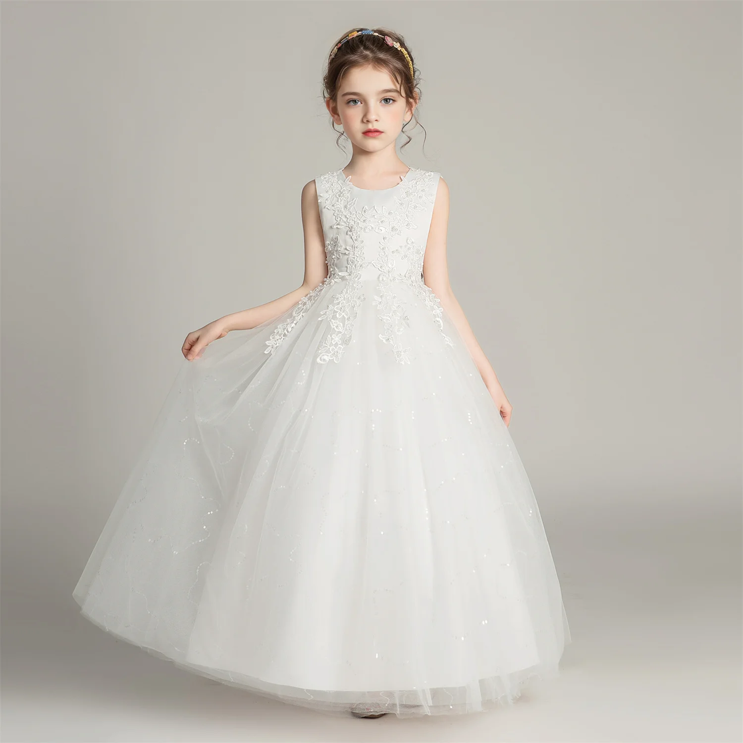 Girls' Lace Party Dress
