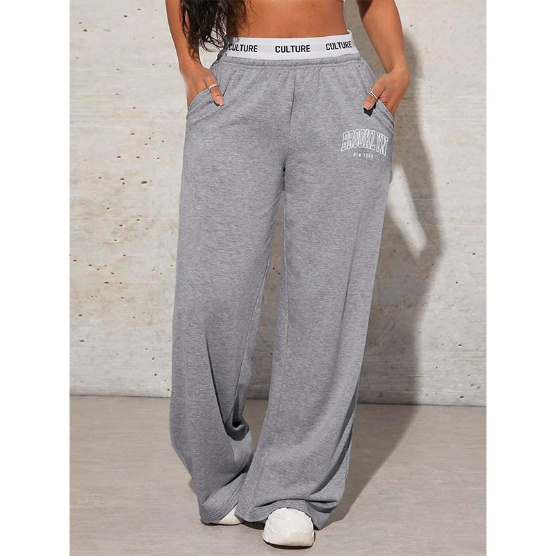 Casual Printed Wide-Leg Pants