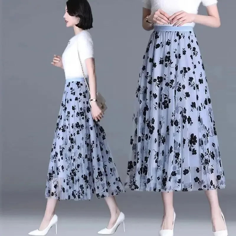 Spring Floral Tulle Skirt