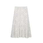 Plaid Blouse and Skirt Set with Embroidery and Bow — Image 5