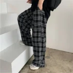 بنطال واسع بنقشة كاروهات وخصر مطاطي وجيوب — صورة 2