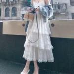 فستان ماكسي بحمالات وكشكش أنيق — صورة 2