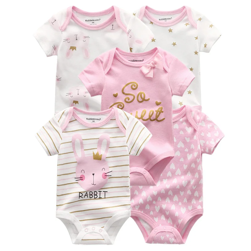 Newborn 5-Piece Short Sleeve Romper — Image 14