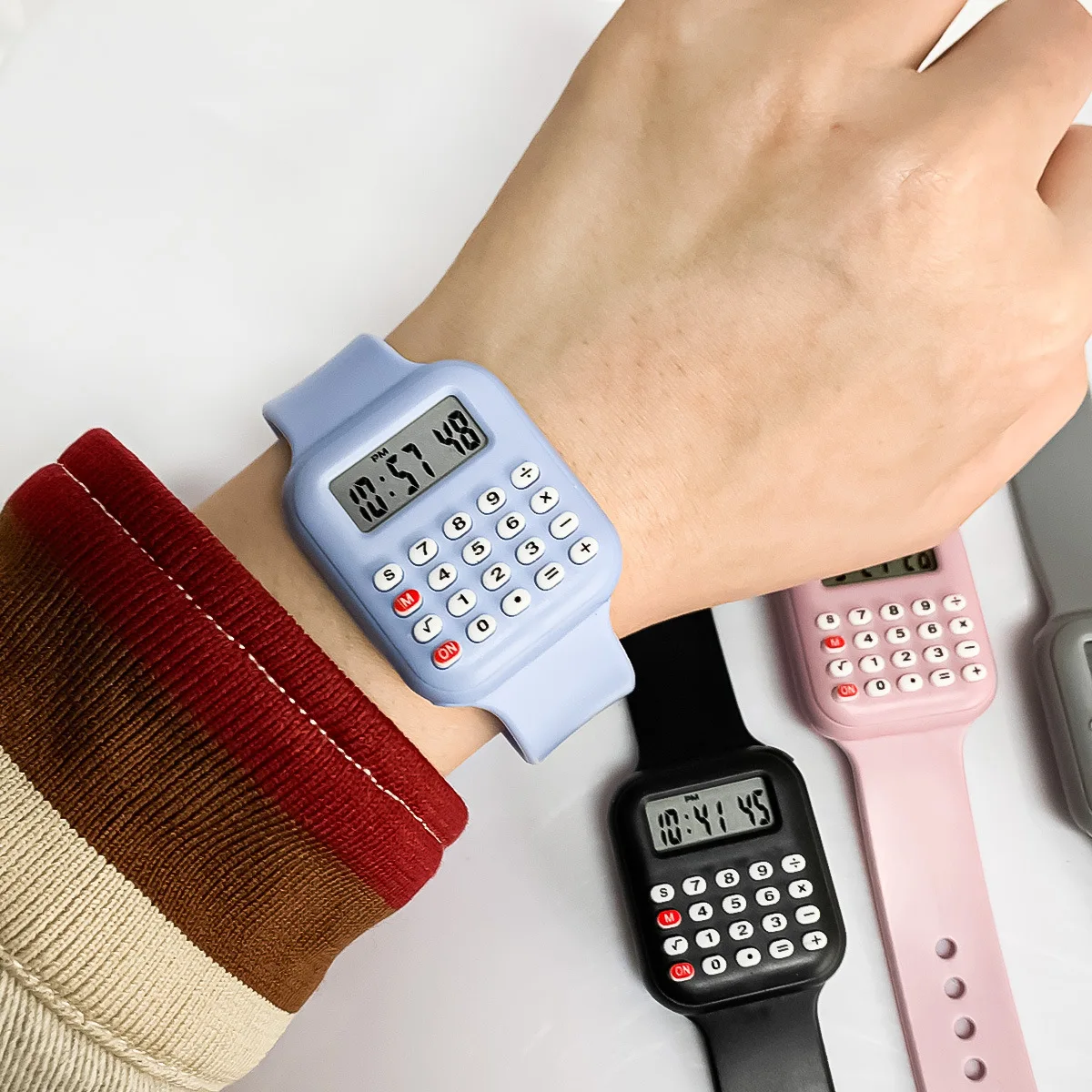 Kids' Calculator Watch with Rubber Wristband