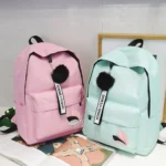 Spacious Leaf Print Backpack