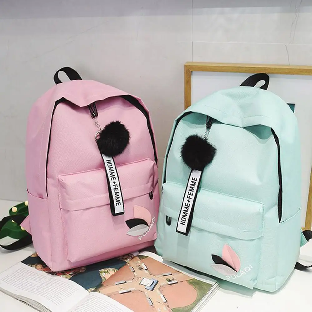 Spacious Leaf Print Backpack