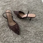 Slingback Heels with Beaded Embroidery — Image 2