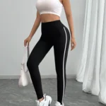 Striped High-Waisted Leggings — Image 6