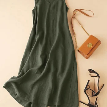 Sleeveless Cotton Summer Dress