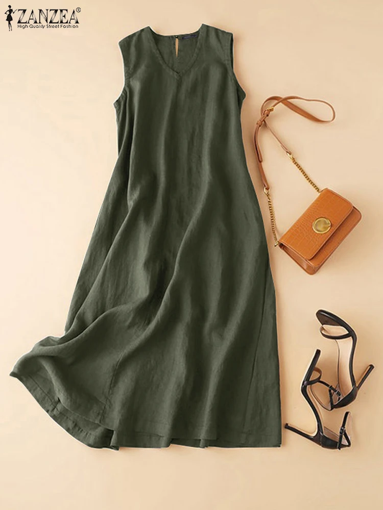 Sleeveless Cotton Summer Dress