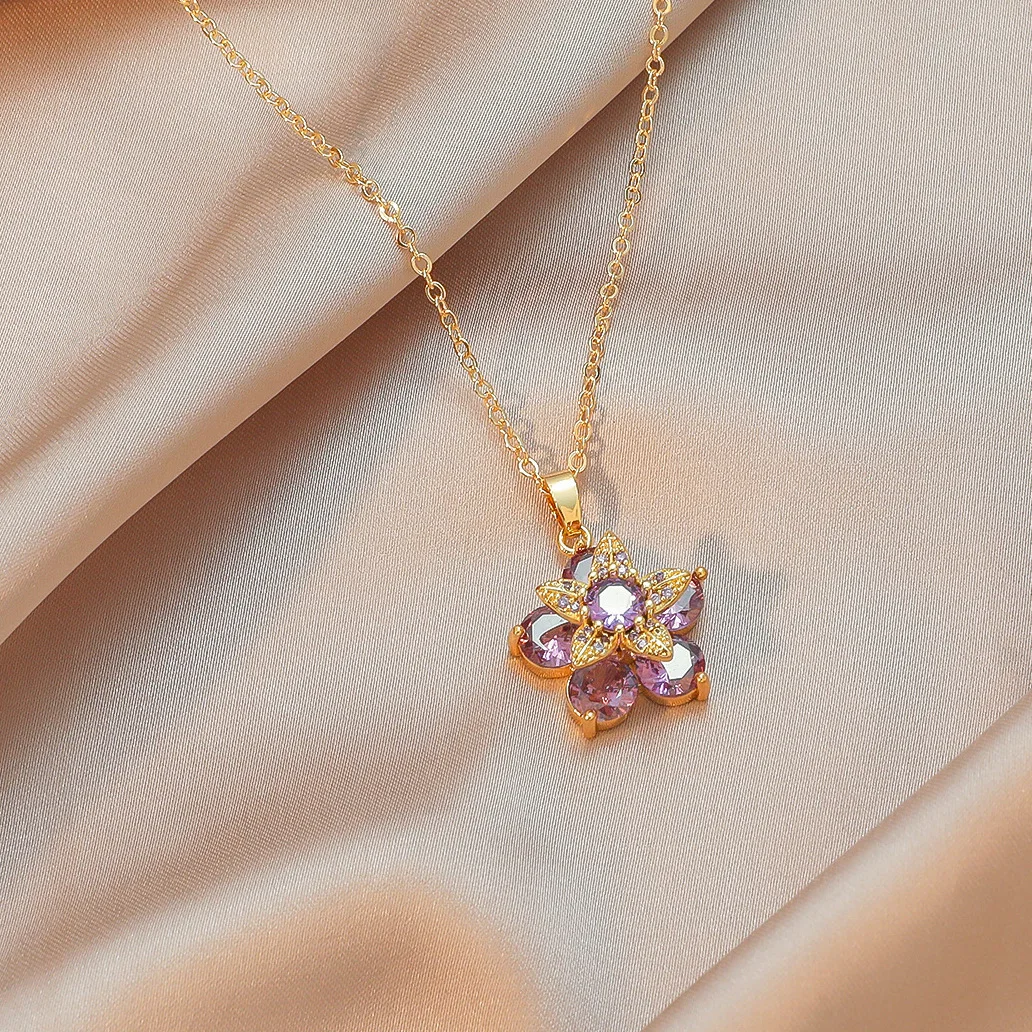 Crystal Floral Necklace