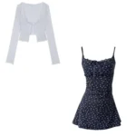 Short Beach Dress with Straps — Image 4