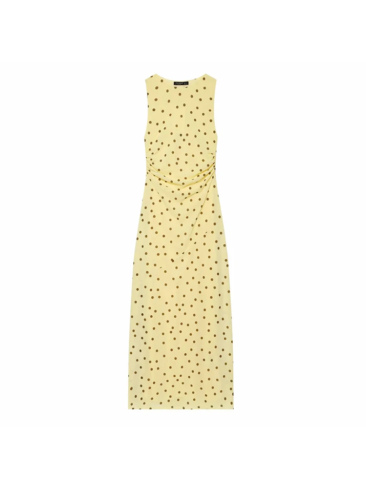 Elegant Polka Dot Maxi Dress