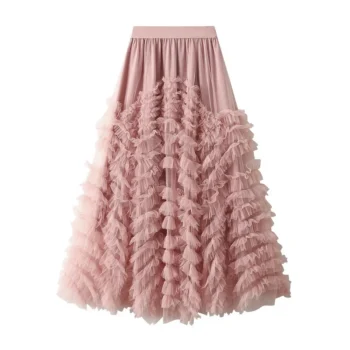 Layered Tulle Maxi Skirt