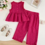 Baby 2-Piece Vintage Plaid Sleeveless Set — Image 5