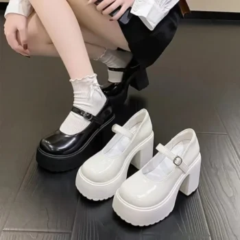 Leather Autumn High Heels